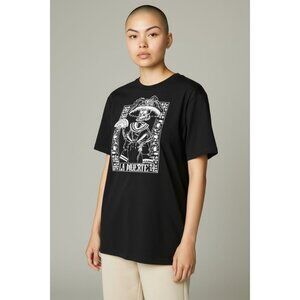 Goodie Two Sleeves SMALL "La Muerte" Graphic Black T-Shirt 100% Cotton Unisex Ca